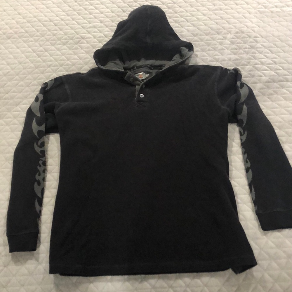 Harley Davidson Long Sleeve Hooded Sweatshirt
